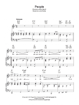 page one of People (Piano, Vocal & Guitar Chords)