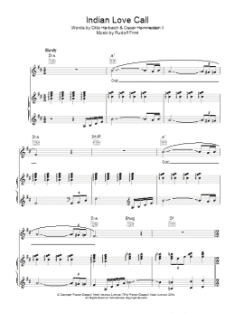 page one of Indian Love Call (Piano, Vocal & Guitar Chords)