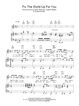 page one of Fix The World Up For You (Piano, Vocal & Guitar Chords)