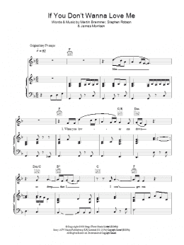 page one of If You Don't Wanna Love Me (Piano, Vocal & Guitar Chords)