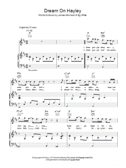 page one of Dream On Hayley (Piano, Vocal & Guitar Chords)