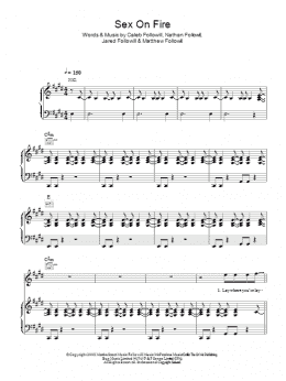 page one of Sex On Fire (Piano, Vocal & Guitar Chords)