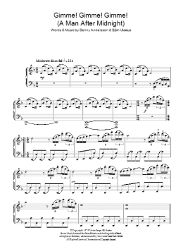 page one of Gimme! Gimme! Gimme! (A Man After Midnight) (Piano Solo)