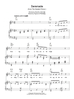 page one of Serenade (Piano, Vocal & Guitar Chords)