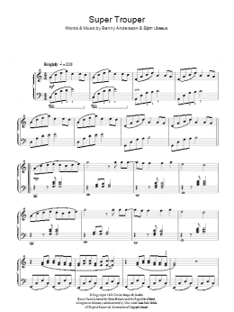 page one of Super Trouper (Piano Solo)