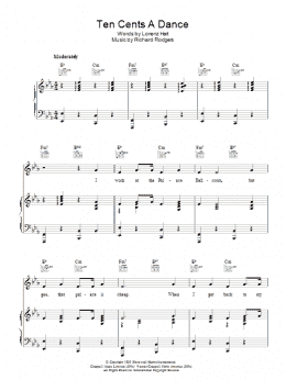 page one of Ten Cents A Dance (Piano, Vocal & Guitar Chords)