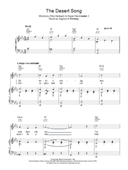 page one of The Desert Song (Piano, Vocal & Guitar Chords)