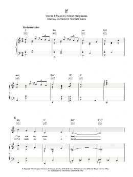 page one of If (Piano, Vocal & Guitar Chords)