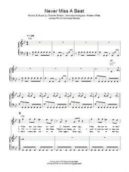 page one of Never Miss A Beat (Piano, Vocal & Guitar Chords)