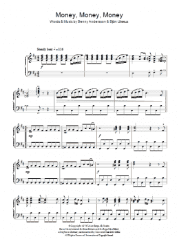 page one of Money, Money, Money (Piano Solo)