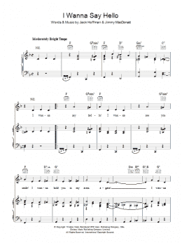 page one of I Wanna Say Hello (Piano, Vocal & Guitar Chords)