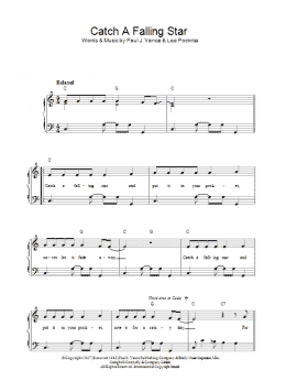 page one of Catch A Falling Star (Easy Piano)