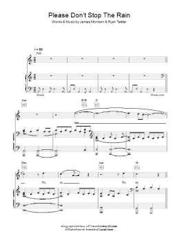 page one of Please Don't Stop The Rain (Piano, Vocal & Guitar Chords)