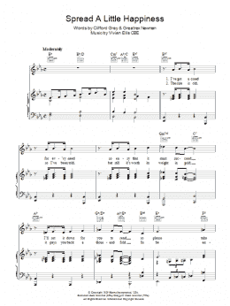 page one of Spread A Little Happiness (Piano, Vocal & Guitar Chords)