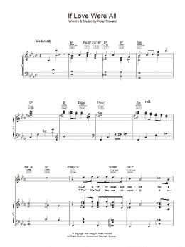 page one of If Love Were All (Piano, Vocal & Guitar Chords)