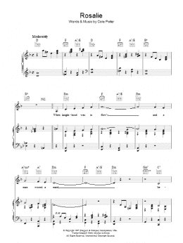 page one of Rosalie (Piano, Vocal & Guitar Chords)