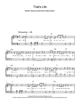 page one of That's Life (Beginner Piano (Abridged))