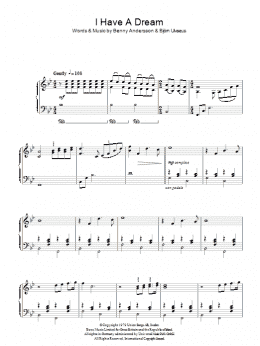 page one of I Have A Dream (Piano Solo)