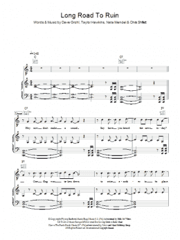 page one of Long Road To Ruin (Piano, Vocal & Guitar Chords)