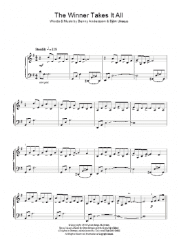 page one of The Winner Takes It All (Piano Solo)