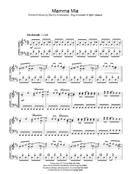page one of Mamma Mia (Piano Solo)