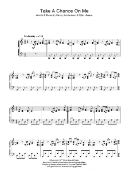 page one of Take A Chance On Me (Piano Solo)