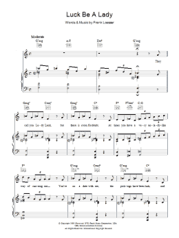 page one of Luck Be A Lady (Piano, Vocal & Guitar Chords)