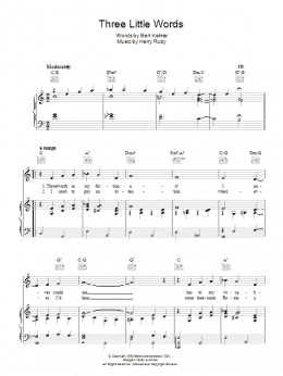 page one of Three Little Words (Piano, Vocal & Guitar Chords)