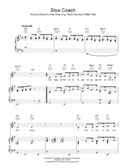 page one of Slow Coach (Piano, Vocal & Guitar Chords)
