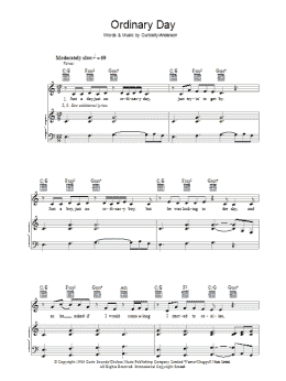 page one of Ordinary Day (Piano, Vocal & Guitar Chords)