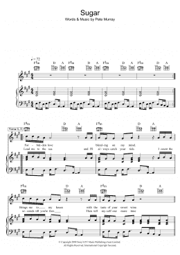 page one of Sugar (Piano, Vocal & Guitar Chords)