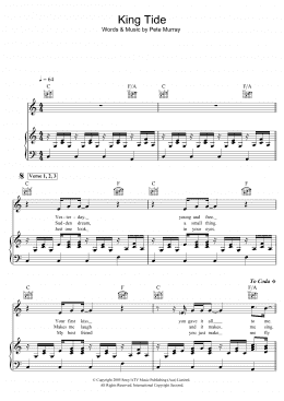 page one of King Tide (Piano, Vocal & Guitar Chords)