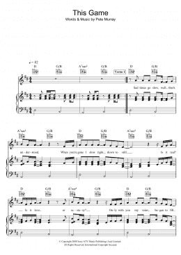 page one of This Game (Piano, Vocal & Guitar Chords)