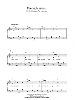 page one of The Inch Worm (Easy Piano)