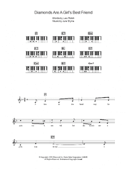 page one of Diamonds Are A Girl's Best Friend (Piano Chords/Lyrics)