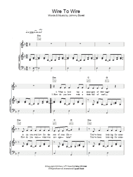 page one of Wire To Wire (Piano, Vocal & Guitar Chords)