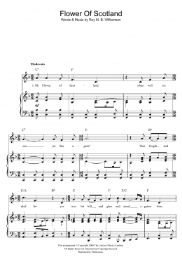 page one of Flower Of Scotland (Unofficial Scottish National Anthem) (Piano, Vocal & Guitar Chords)