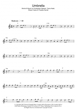 page one of Umbrella (Flute Solo)