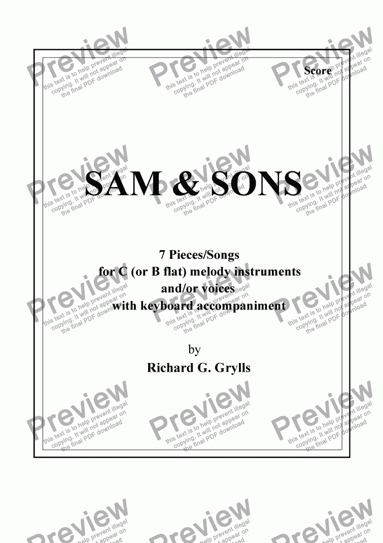 page one of Sam & Sons