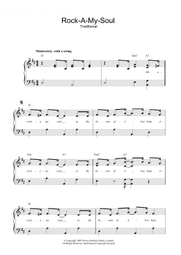 page one of Rock-A-My-Soul (Piano & Vocal)