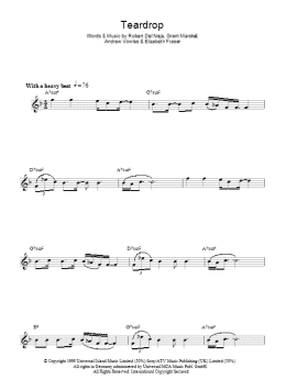 page one of Teardrop (Lead Sheet / Fake Book)