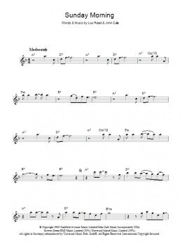 page one of Sunday Morning (Lead Sheet / Fake Book)