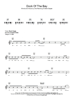 page one of (Sittin' On) The Dock Of The Bay (Abridged) (Piano Chords/Lyrics)