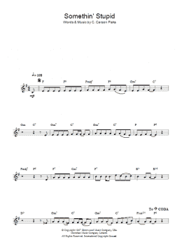 page one of Somethin' Stupid (Lead Sheet / Fake Book)