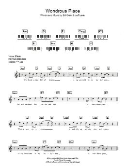 page one of Wondrous Place (Piano Chords/Lyrics)
