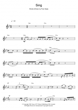 page one of Sing (Flute Solo)