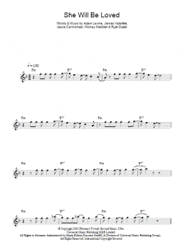 page one of She Will Be Loved (Alto Sax Solo)