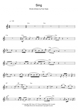 page one of Sing (Alto Sax Solo)