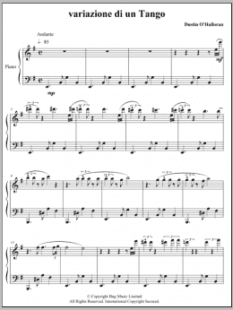 page one of Variazione Di Un Tango (Piano Solo)