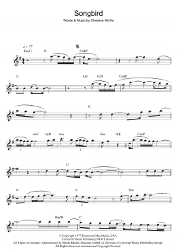 page one of Songbird (Flute Solo)